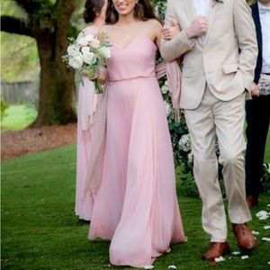 JENNY YOO INESSE DRESS IN ROSEWATER PINK